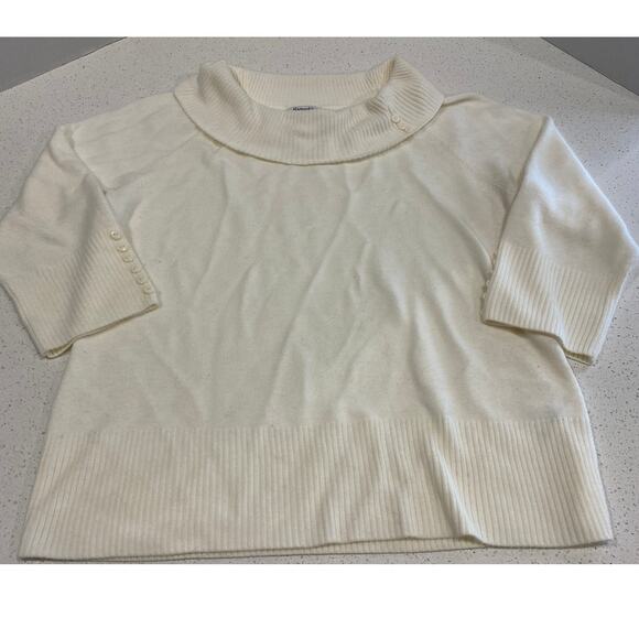 Hampshire Studio Women's Sweater turtleneck Size PL Cream - Picture 1 of 4
